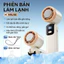 Quạt Cầm Tay Mini Đeo Cổ Gấp Gọn Có Sò Lạnh - Màn Hình LED, 100 Cấp Độ Gió Tùy Chỉnh