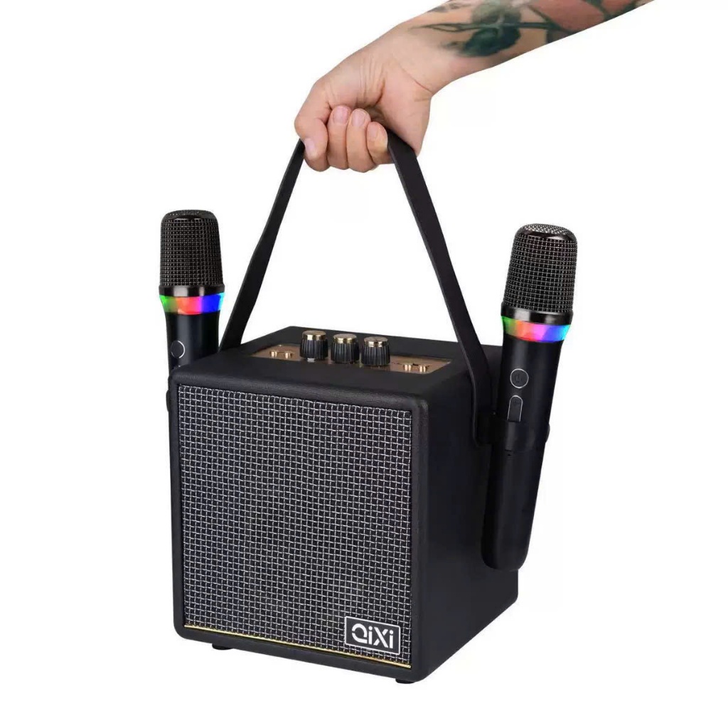 Loa Karaoke Bluetooth Kèm 2 Micro, Phiên Bản Mới Nhất, Âm Thanh Sống Động, Bass Cực Căng 2Good