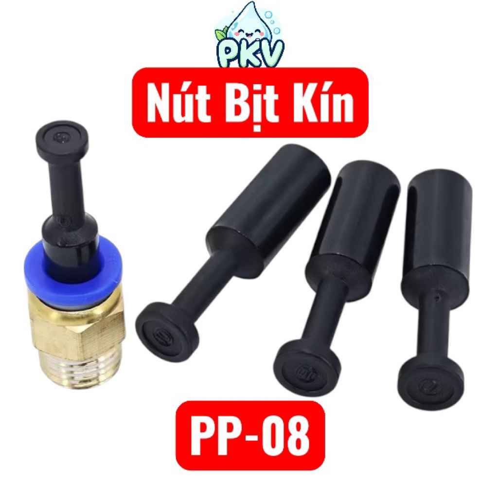 [Giá Rẻ] Combo Nút Chặn Ống 8mm (PP-08) – Bịt Ống Khí Nén Phi 8, Nút Bịt Kín Chống Rò Khí/Nước (2/5 Cái)