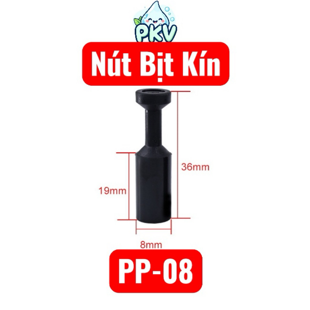 [Giá Rẻ] Combo Nút Chặn Ống 8mm (PP-08) – Bịt Ống Khí Nén Phi 8, Nút Bịt Kín Chống Rò Khí/Nước (2/5 Cái)