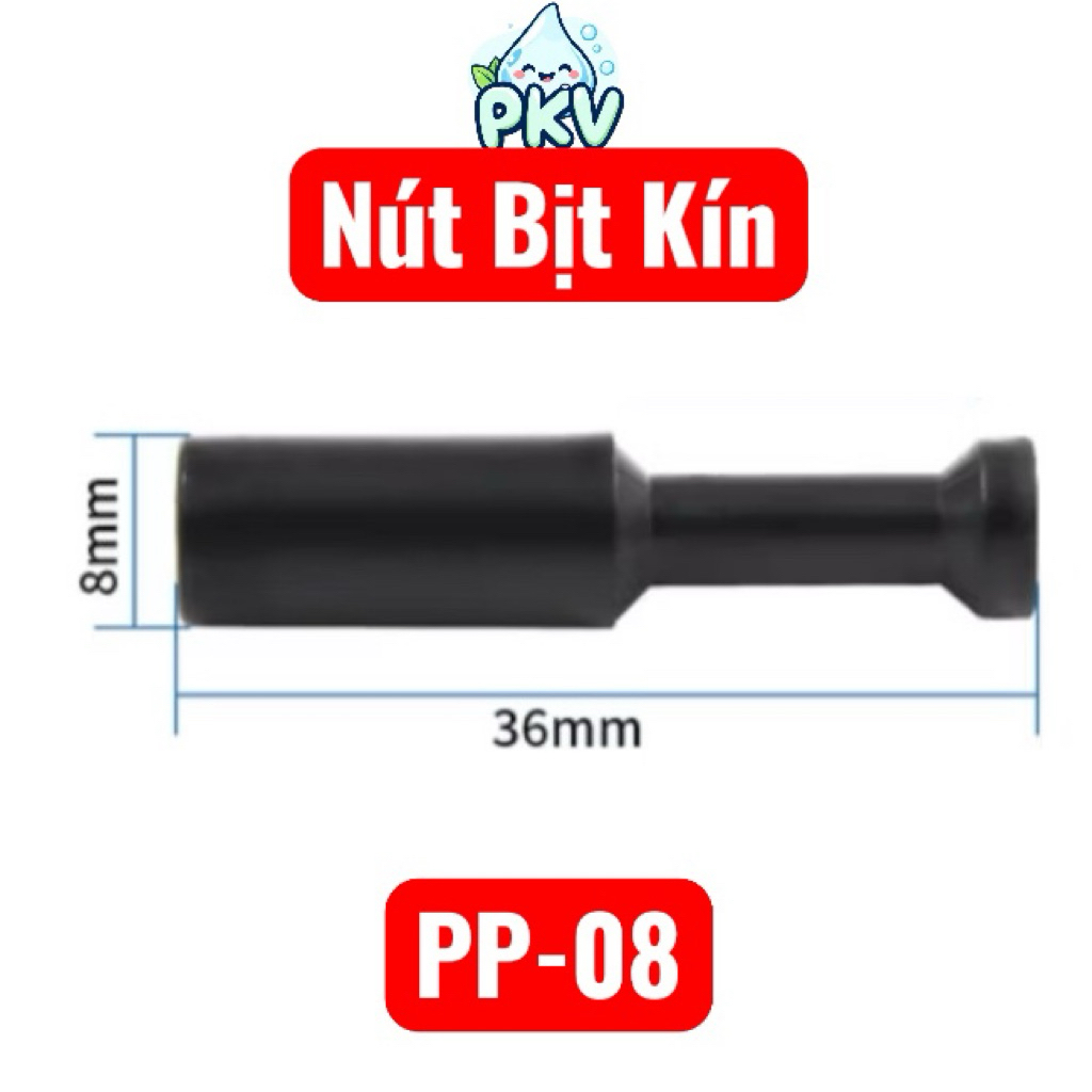 [Giá Rẻ] Combo Nút Chặn Ống 8mm (PP-08) – Bịt Ống Khí Nén Phi 8, Nút Bịt Kín Chống Rò Khí/Nước (2/5 Cái)