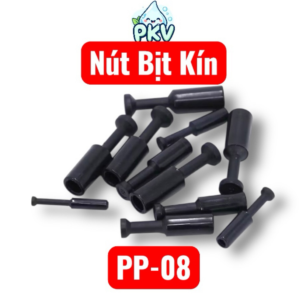 [Giá Rẻ] Combo Nút Chặn Ống 8mm (PP-08) – Bịt Ống Khí Nén Phi 8, Nút Bịt Kín Chống Rò Khí/Nước (2/5 Cái)