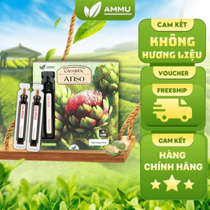 Cao Ống Uống Atiso có đường thanh mát cơ thể, tiện lợi mang theo, dễ uống mỗi ngày Ammu, Lado Hộp 10 Ống