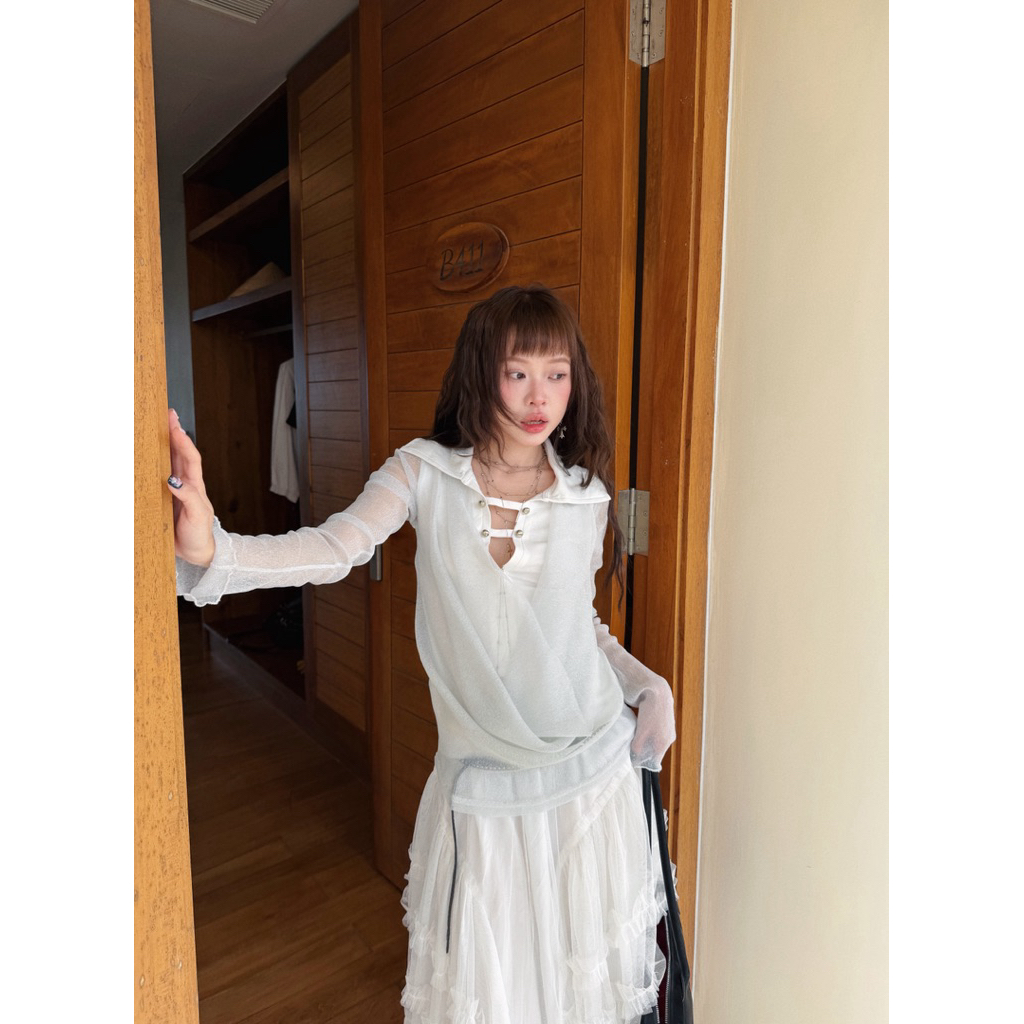 Shimmer Top - Remmus | Áo lưới kim tuyến 2 lớp may liền co giãn mềm mịn - BST DOLLY HOUSE