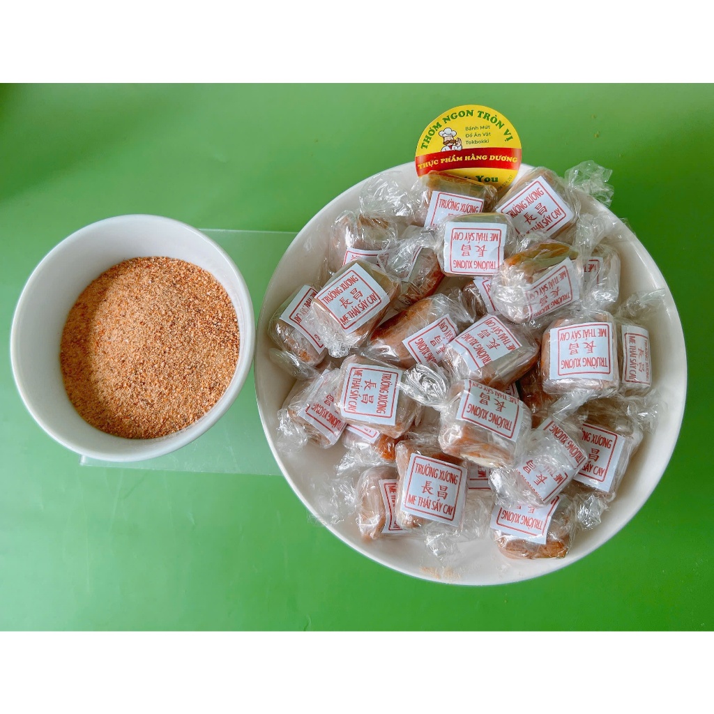 (Tặng Muối) Set 500g Kẹo Me Thái sấy cay Trường Xương +  50g Muối Chay