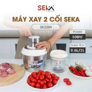 Máy Xay Thịt Đa Năng SEKA S2289 - 2 CỐI XAY 6 LƯỠI DAO MẠNH MẼ, ĐA NĂNG, TIỆN LỢI GẤP ĐÔI BẢO HÀNH 12 THÁNG
