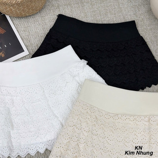 QCL1 1825 Chân váy ren tầng dáng A ngắn siêu hot siêu xinh