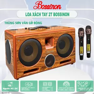 Loa karaoke xách tay Bossinon N2291K – Công suất 600W- 2 Bass 20cm - Hàng chính hãng