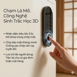 Két Sắt Điện Tử Thông Minh 45x38x32cm - Khóa Vân Tay & Mật Mã Cao Cấp, Lắp Đặt Gắn Tường/Tủ Linh Hoạt