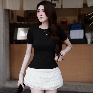 QCL1 1825 Chân váy ren tầng dáng A ngắn siêu hot siêu xinh
