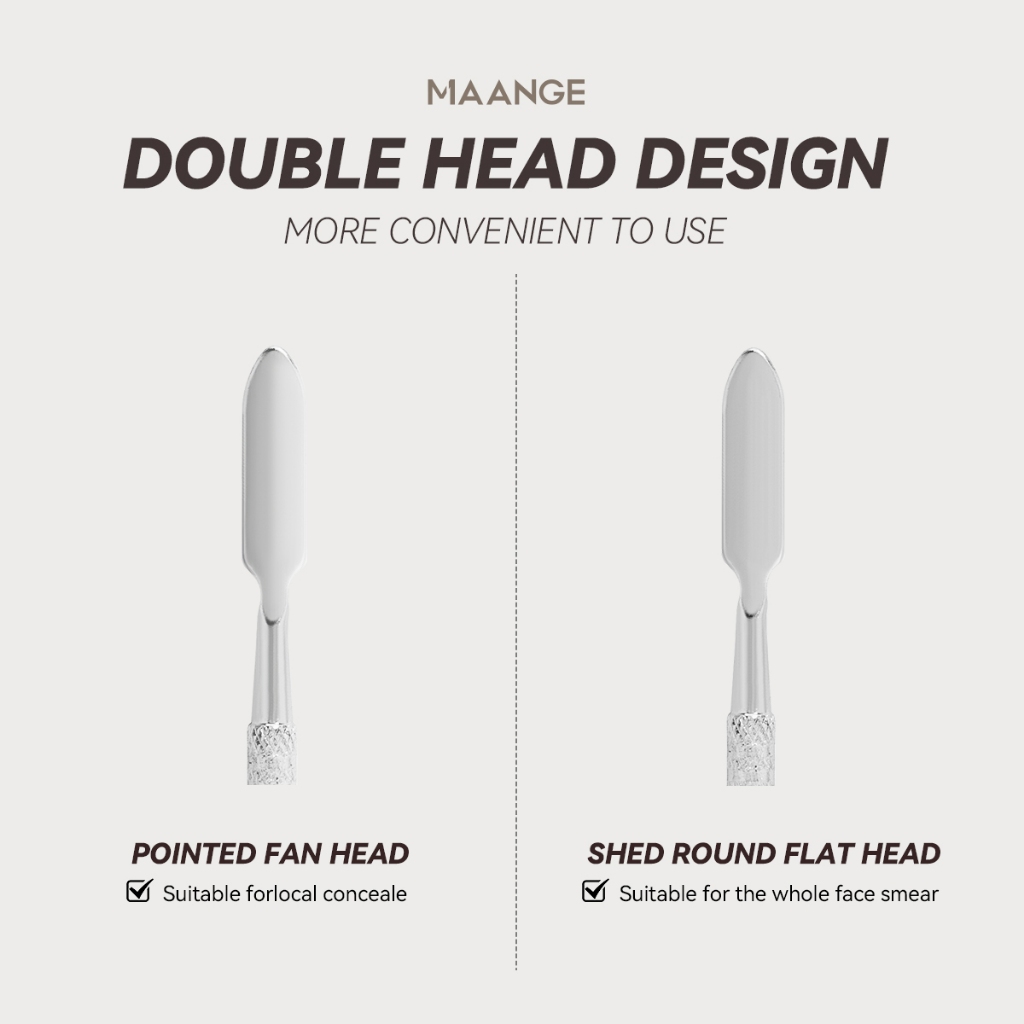 MAANGE Bộ cọ trang điểm nền + Khay đựng mỹ phẩm bằng thép không gỉ 2 trong 1 1614+51580 | BigBuy360 - bigbuy360.vn