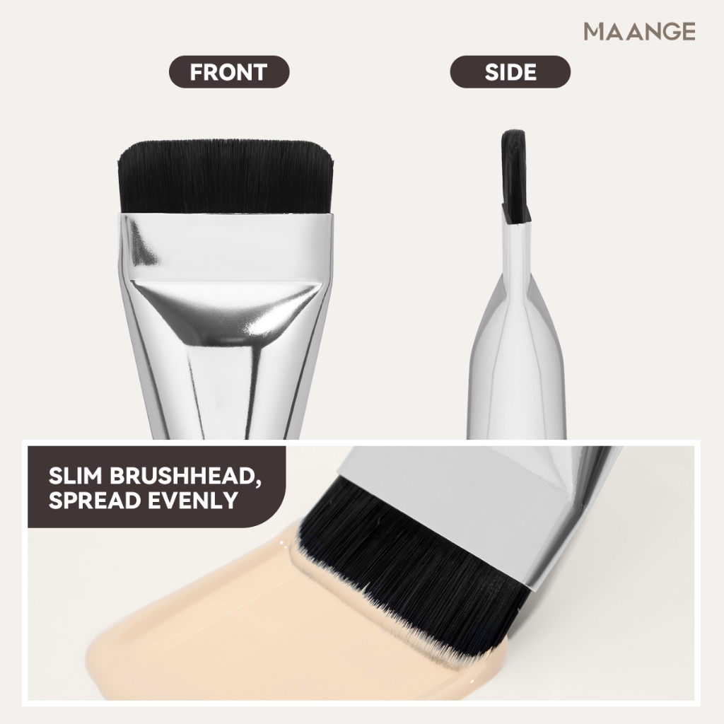 MAANGE Bộ cọ trang điểm nền + Khay đựng mỹ phẩm bằng thép không gỉ 2 trong 1 1614+51580 | BigBuy360 - bigbuy360.vn