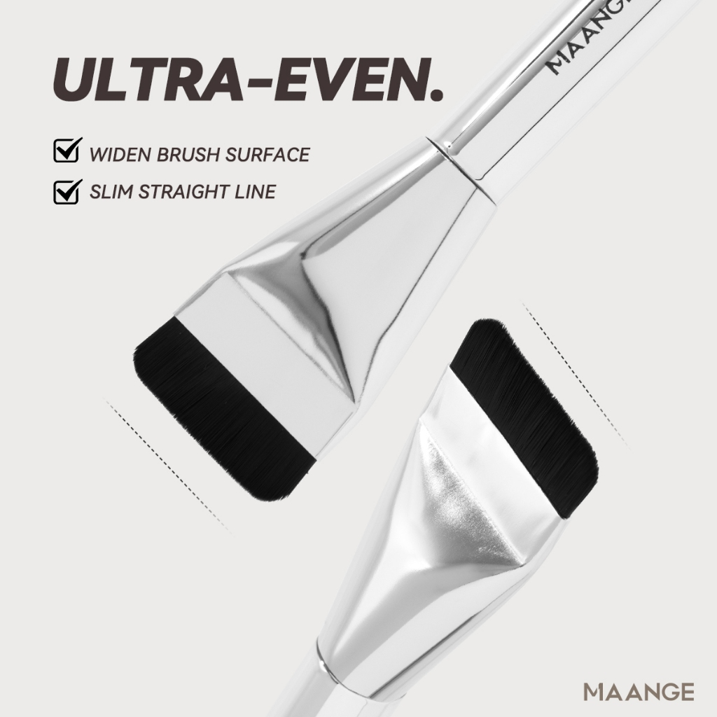 MAANGE Bộ cọ trang điểm nền + Khay đựng mỹ phẩm bằng thép không gỉ 2 trong 1 1614+51580 | BigBuy360 - bigbuy360.vn