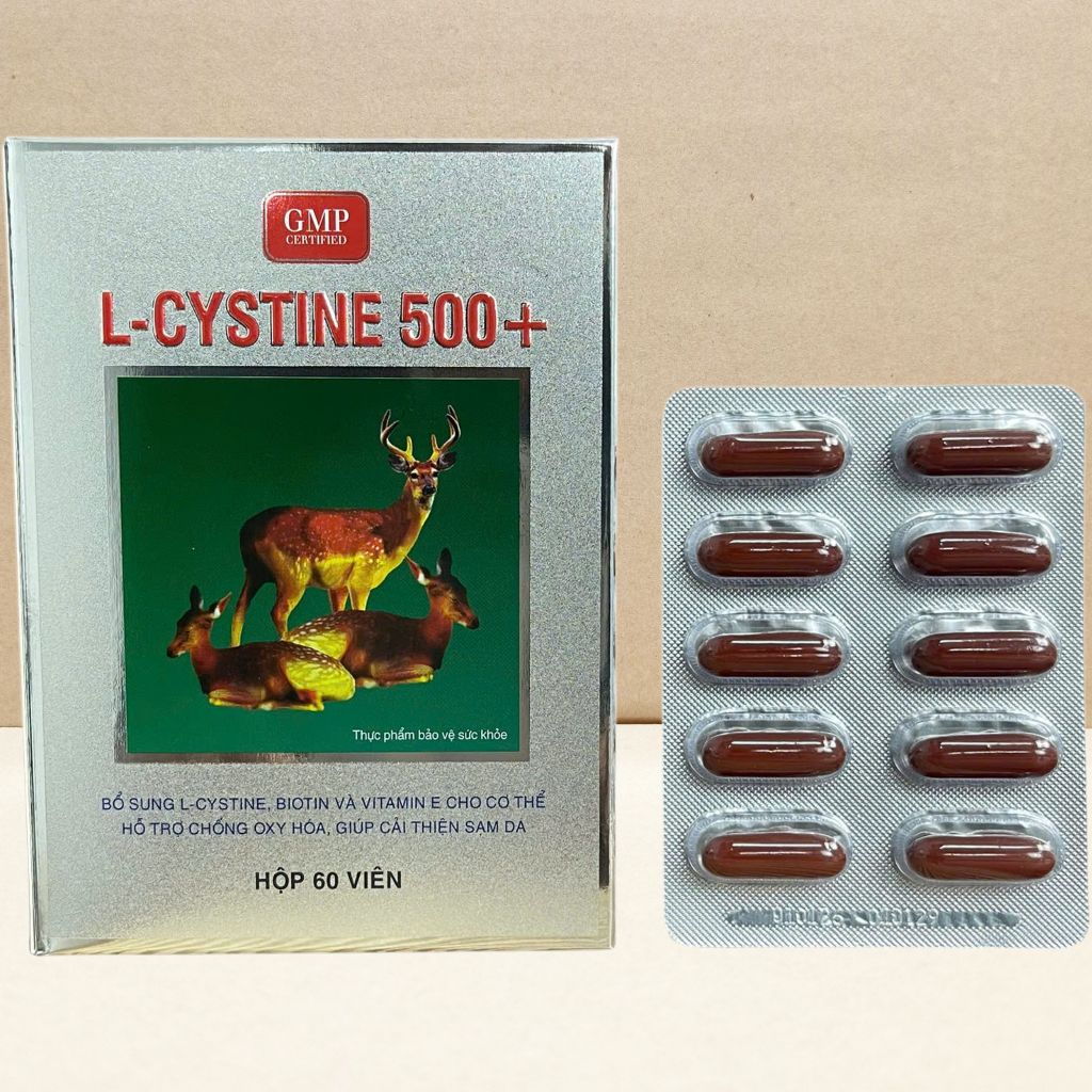Combo 5 Hộp L Cystine 500+ Xanh Lá - Pháp Âu - Sanco - Vitamin Chữa Lành