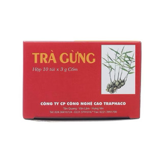 Trà gừng Traphaco Hộp 10 gói bột tan giữ ấm cơ thể