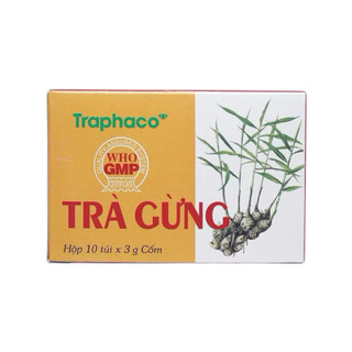 Trà gừng Traphaco Hộp 10 gói bột tan giữ ấm cơ thể