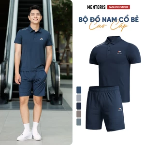 Bộ Đồ Nam Cổ Bẻ Cao Cấp Mentoris, Thun Lạnh Co Giãn, Thấm Hút Mồ Hôi, Vận Động Thoải Mái MBP01