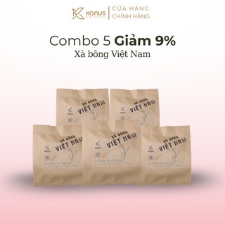[COMBO 5] Xà Bông Muối Khoáng Konus Homespa Sạch Bẩn Khử Mùi Diệt Khuẩn & Bảo Vệ Làn Da 90gram