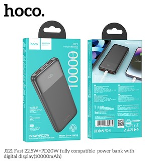 Pin Sạc Dự Phòng Hoco J121 10000mAh USB QC 3.0 22.5W, TypeC PD 20W (Đen) - Nhất Tín Computer