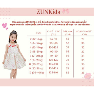 Đầm Dây Bé Gái Nơ Xinh AZD623 – Váy Công Chúa Tùng Xòe Bồng, Mềm Mát Đi Biển Du Lịch