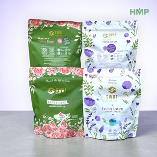 Viên Giặt Xả SWAT Fresh Laven 465g (31 Viên) / Fancy Rose 390g (39 Viên) Hương Thơm Tươi Mát