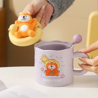 【Nhà Gốm Xinh】 Ly sứ dễ thương Shiba Inu, món quà ý nghĩa cho người yêu, bạn bè và gia đình.