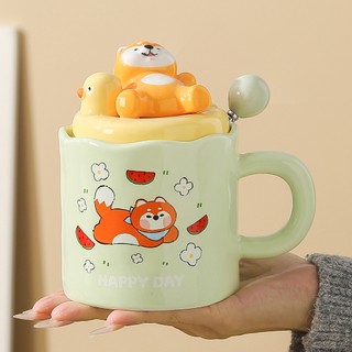 【Nhà Gốm Xinh】 Ly sứ dễ thương Shiba Inu, món quà ý nghĩa cho người yêu, bạn bè và gia đình.