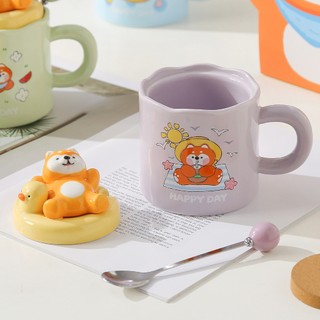 【Nhà Gốm Xinh】 Ly sứ dễ thương Shiba Inu, món quà ý nghĩa cho người yêu, bạn bè và gia đình.