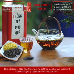 -Hồng trà mộc quế ủ hương từ hoa mộc vàng cổ và hồng trà cổ thụ đóng hủ 50gr -100gr
