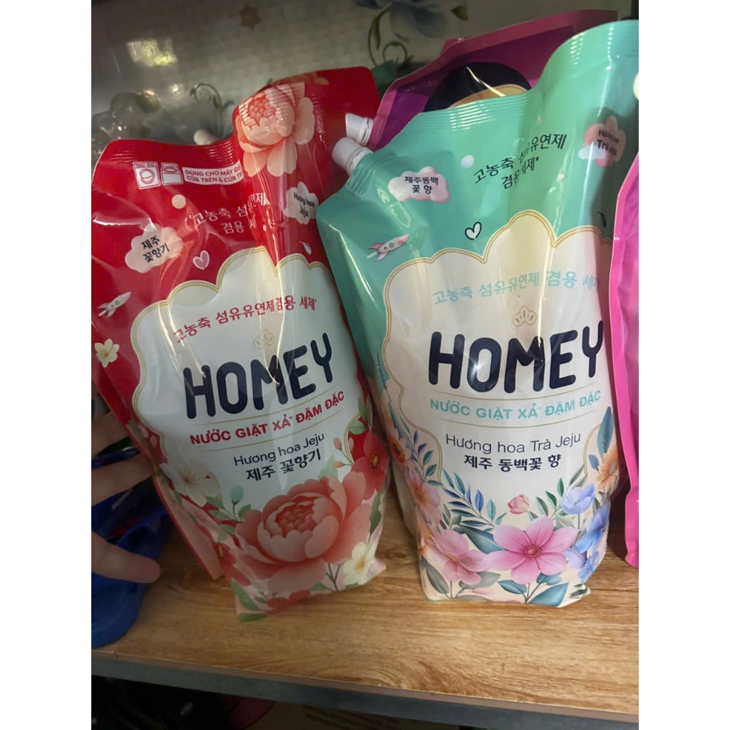 COMBO 2 Nước Giặt Xả Homey Đậm Đặc Hương Hoa Jeju-3.4kg