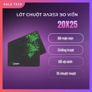 Lót Chuột Razer 20×25 Viền May Chống Trượt Bề Mặt Mịn Di Chuột Mượt Cho Laptop PC Gaming HALU TECH