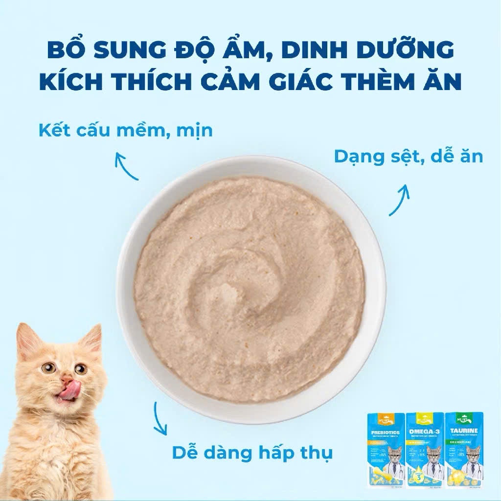 Súp Thưởng Cho Mèo MR.VET 4 Thanh – Snack Mèo Dạng Súp, Mềm Dễ Ăn, Bổ Sung Độ Ẩm, Cho Mèo Từ 4 Tháng