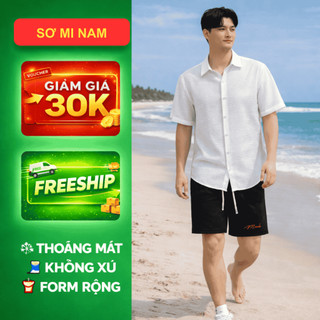 Áo Sơ Mi Kẻ Sọc Cao Cấp Chất Đũi Thô Đứng Form - Phong Cách Hàn Quốc Phù Hợp Đi Chơi Đi Biển SM83