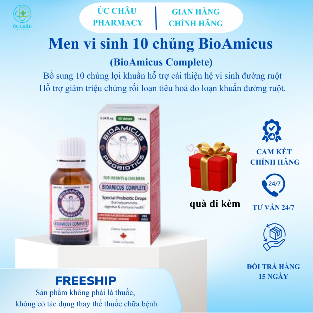 [Chính Hãng] Men Vi Sinh 10 Chủng BioAmicus Complete TẶNG KÈM QUÀ ...