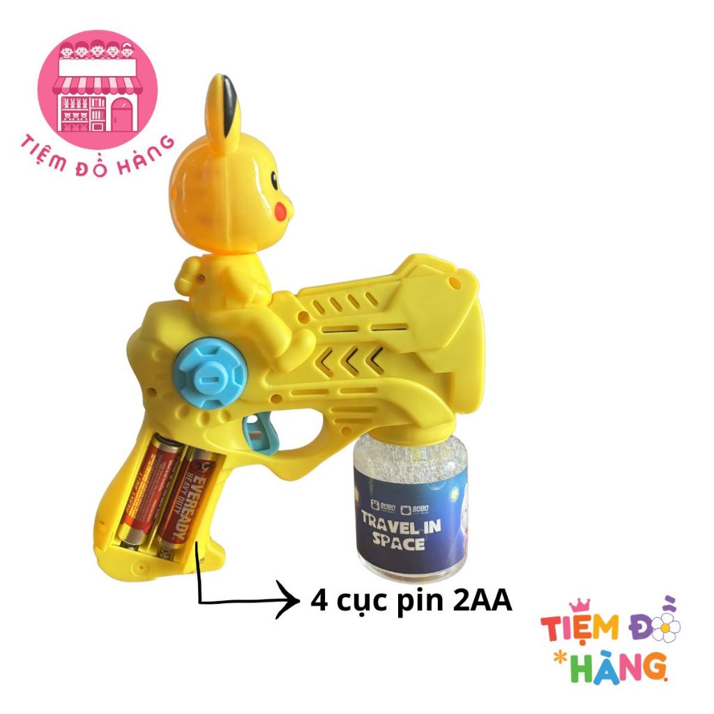 [Tặng 4 Cục Pin] Đồ Chơi Máy Bắn Bong Bóng Xà Phòng Hottrend Nhân Vật Hoạt Hình Dành Cho Bé