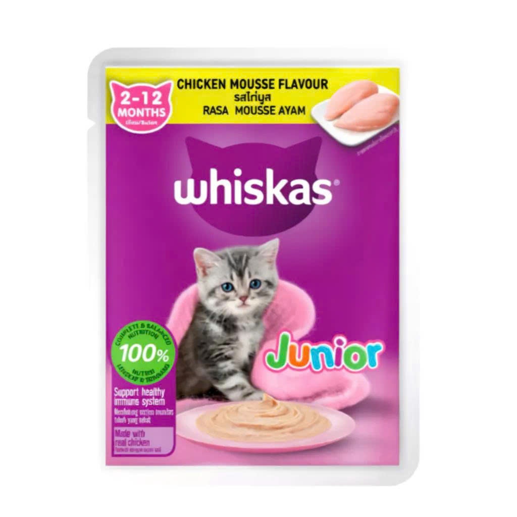 Pate Whiskas Cho Mèo Đa Vị 80g - Đa Dạng Hương Vị, Giàu Protein Và Vitamin, Phù Hợp Mèo Lớn Và Mèo Con