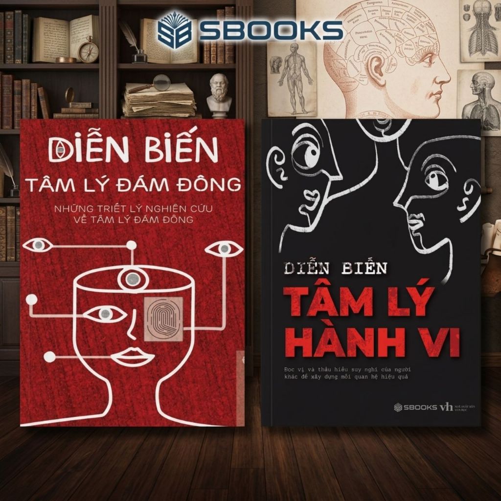 Sách - Combo 2 Cuốn: Diễn Biến Tâm Lý Đám Đông + Diễn Biến Tâm Lý Hành Vi - SBOOKS