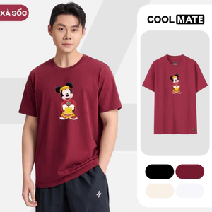 Áo thun nam nữ cotton 100% 220gsm IN Mickey Lì Xì Áo đôi Coolmate