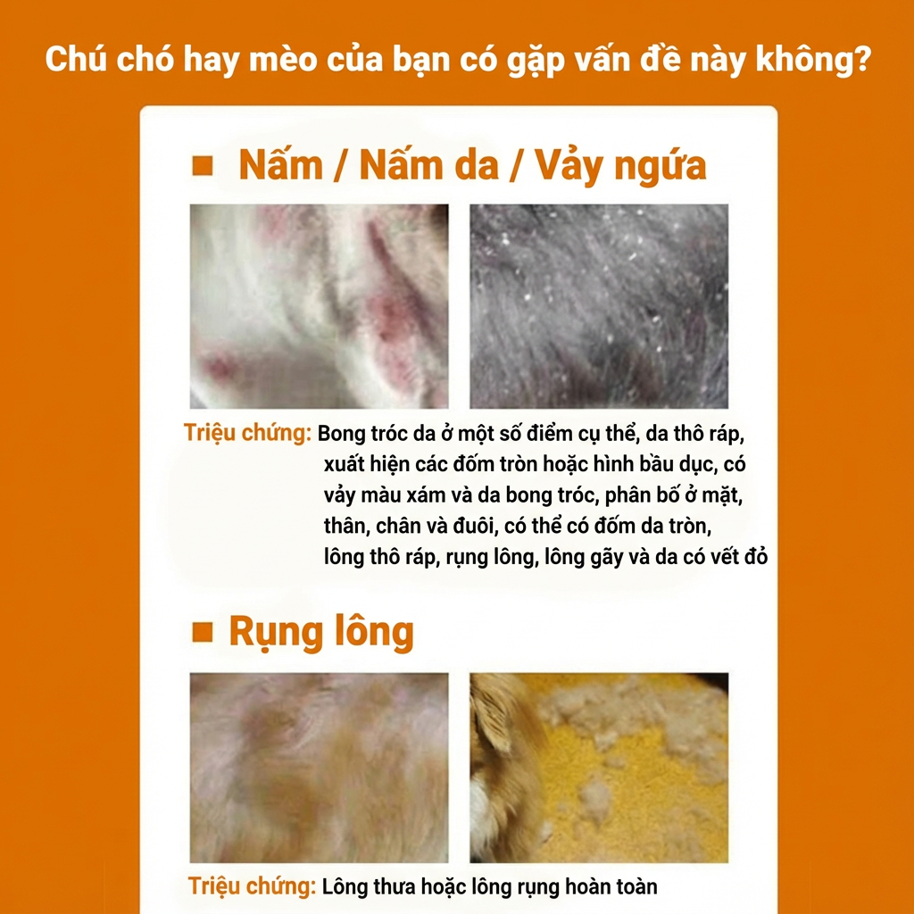 M1T1 thuốc trị nấm mèo - thuốc trị nấm cho mèo 500ml, sạch nấm dịu nhẹ