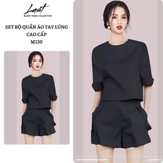 Set bộ quần áo tay lửng cao cấp LUST Set đồ nữ basic chất liệu chéo tuyết cao cấp M130