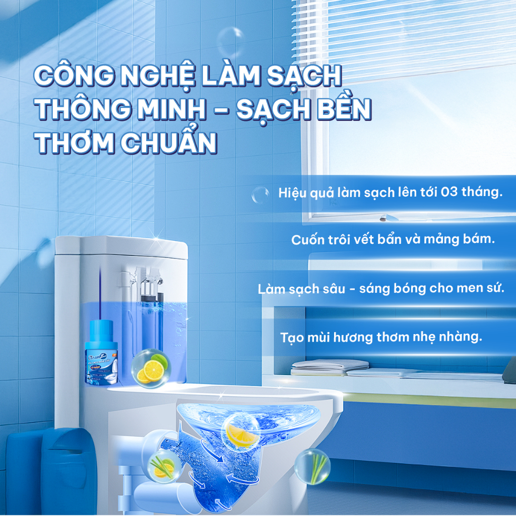 Cốc Sạch Bồn Cầu CleanZ Tẩy Sạch Mảng Bám Kháng Khuẩn Khử Mùi Hôi Dành Cho Nhà Vệ Sinh Thơm Mát 180g