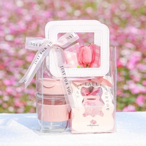 Túi Nhựa Trong Suốt Đựng Quà Mỹ Phẩm Quai Da PU Sang Trọng Mun Store TUIPUTRONG23
