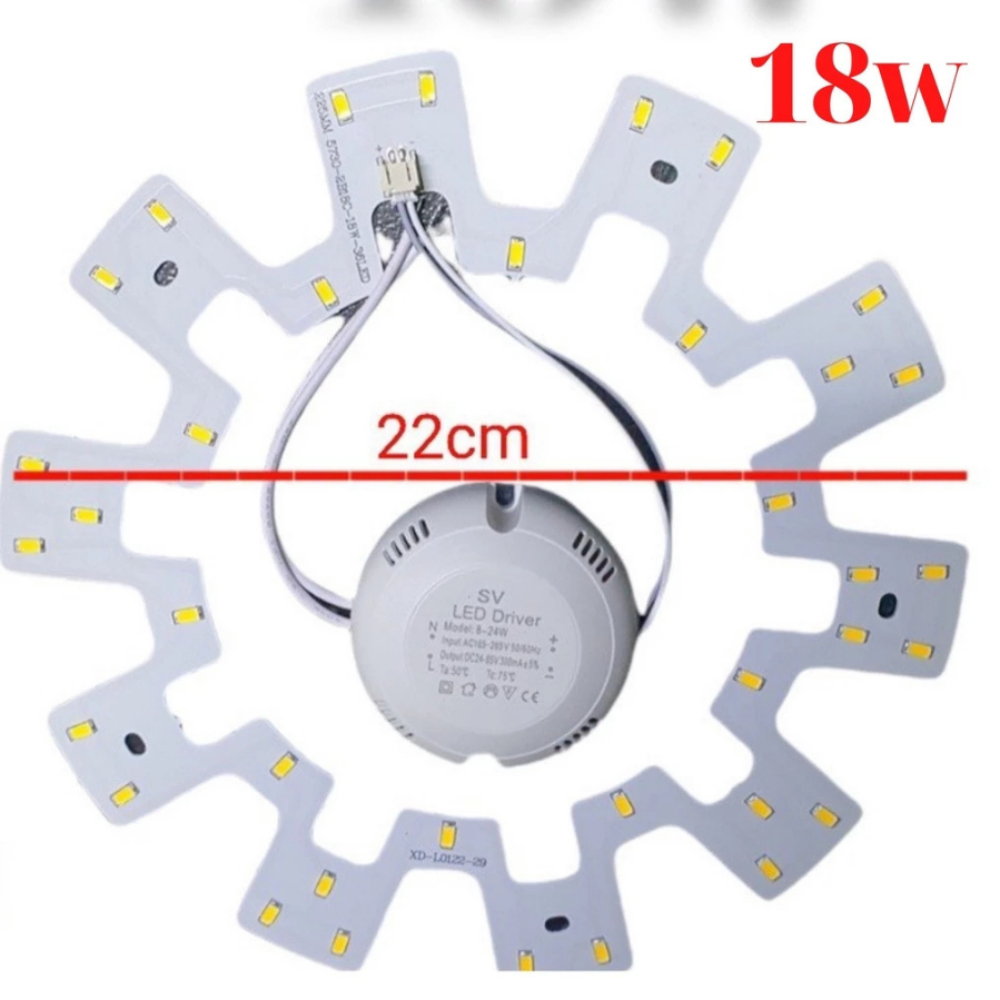 Bóng LED vòng Dùng thay thế cho Đèn Âm trần - Ốp Trần - Đèn hào quang 12W - 18W - 24W Siêu Sáng