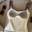 Áo Bra 2 Dây Chất Cotton Lạnh Cổ Vuông Có Mút May Liền TÔn Hack Dáng Siêu Đỉnh