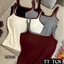 Áo Bra 2 Dây Chất Cotton Lạnh Cổ Vuông Có Mút May Liền TÔn Hack Dáng Siêu Đỉnh