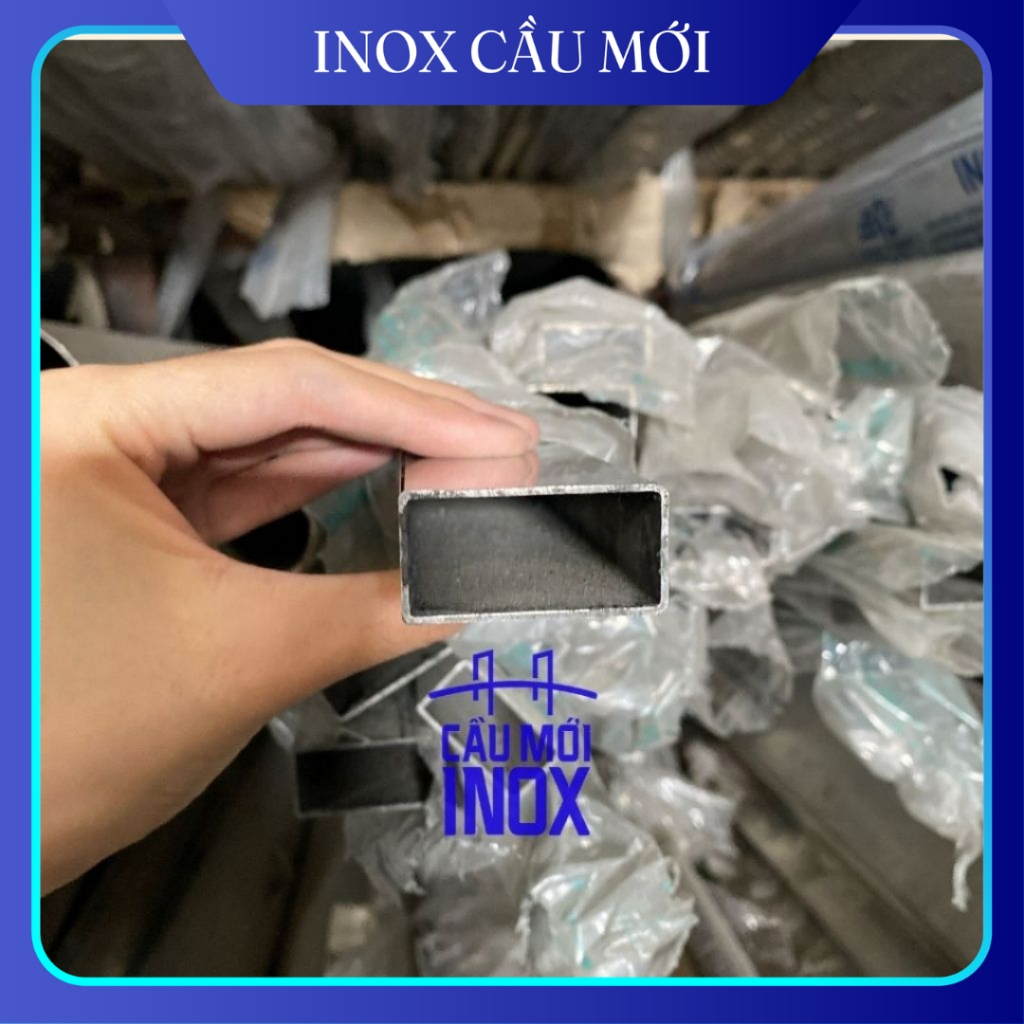 Hộp inox chữ nhật 304 15x30, độ dày 1.2 mm/1.5mm, chiều dài 1 mét, 1.2 mét, 1.5 mét, hàng loại 1