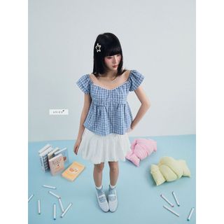 𝐒𝐢𝐦𝐨𝐧 𝐓𝐨𝐩 - Áo kiểu nữ babydoll, áo caro cánh tiên nhien.official NAS00047