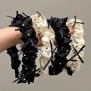 CÀI TÓC NHÚN NƠ CHẤM BI
