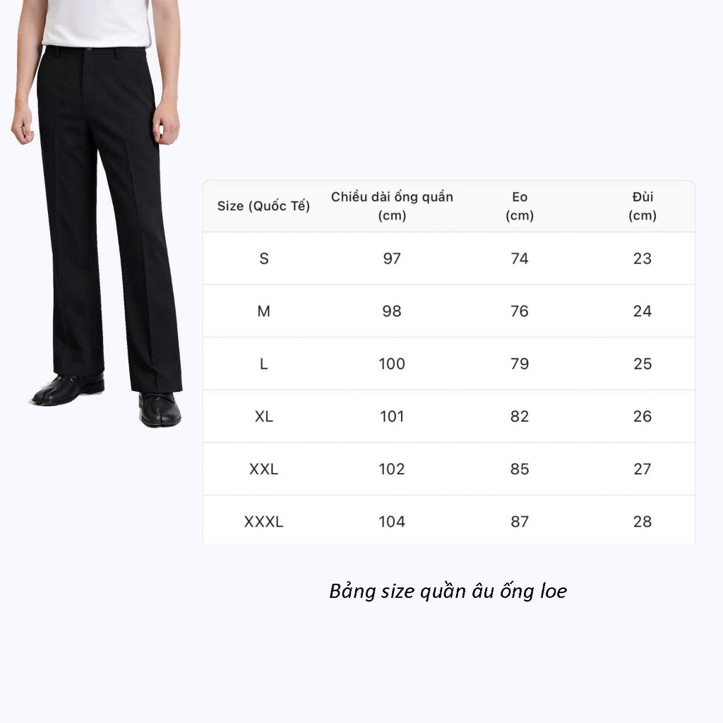 Quần Âu Nam Essential Cạp Cao Ống Loe Nhẹ Hack Dáng Halley Vải Vitex Cao Cấp, Quần Tây Nam Style Hàn Quốc Tôn Dáng D31