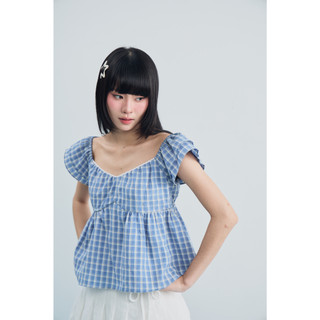 𝐒𝐢𝐦𝐨𝐧 𝐓𝐨𝐩 - Áo kiểu nữ babydoll, áo caro cánh tiên nhien.official NAS00047